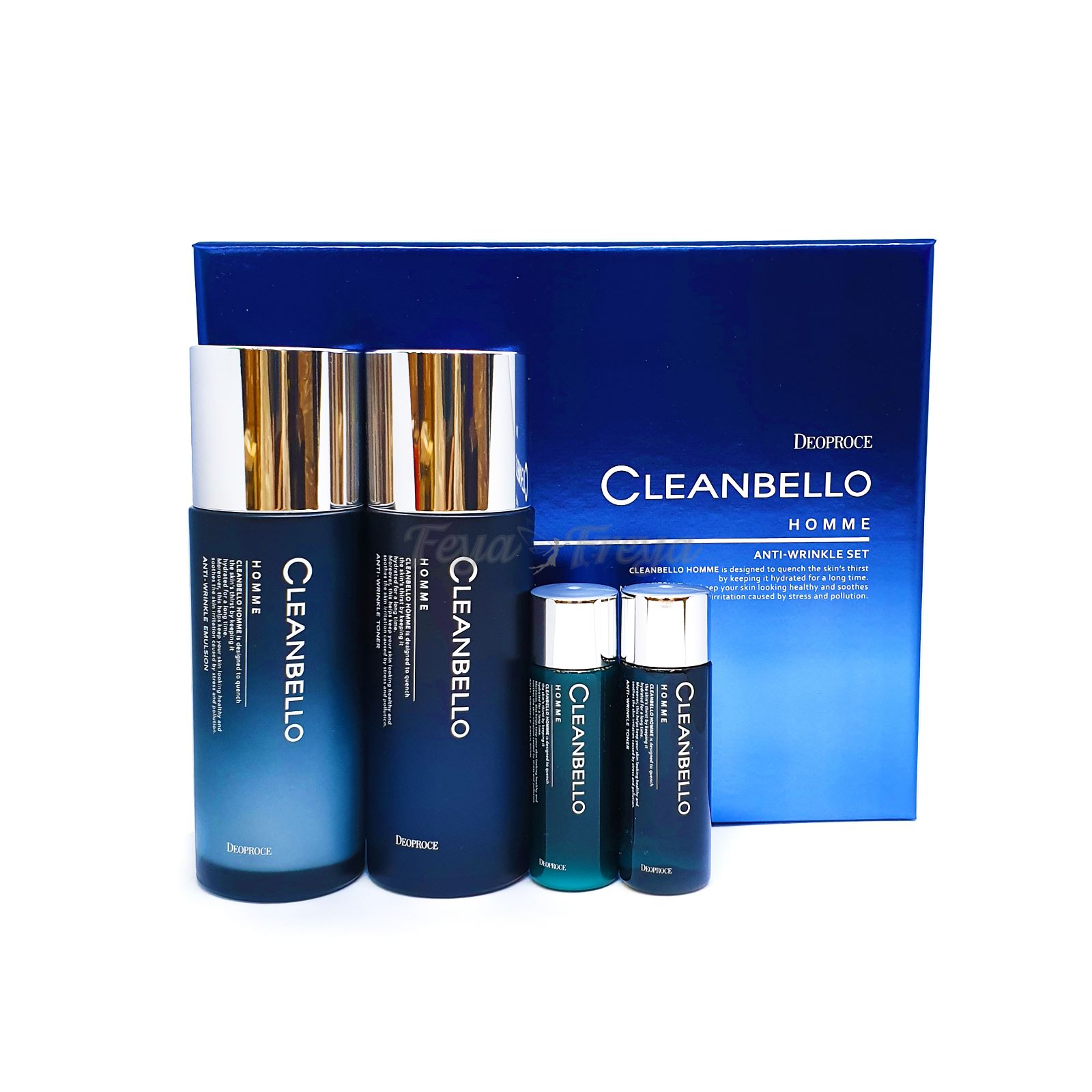 DEOPROCE CLEANBELLO HOMME ANTI-WRINKLE SET Мужской бьюти-набор с гидролизованным коллагеном