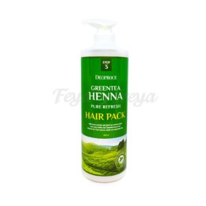 DEOPROCE GREENTEA HENNA PURE REFRESH HAIR PACK 1000ml Маска с зеленым чаем и хной 1000мл