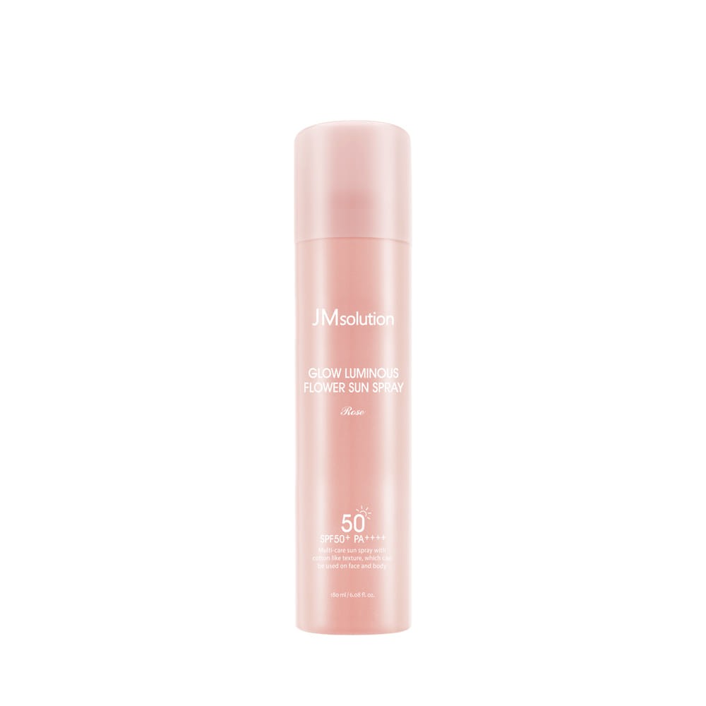JM SOLUTION GLOW LUMINOUS FLOWER SUN SPRAY ROSE 180ml Солнцезащитный спрей с дамасской розой 180мл