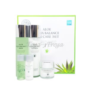 JIGOTT ALOE AQUA BALANCE SKIN CARE Набор для лица с Алоэ 3SET