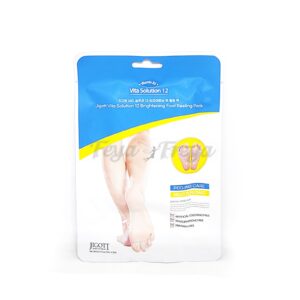 JIGOTT VITA SOLUTION 12 BRIGHTENING FOOT PEELING PACK 15ml Увлажняющие отшелушивающие маска-носочки 15мл