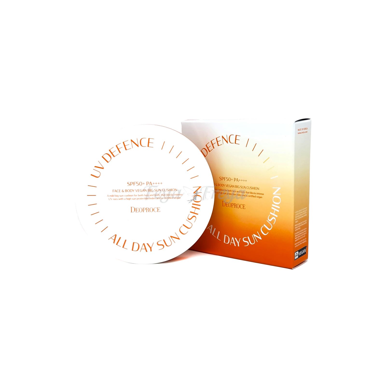 DEOPROCE UV DEFENCE ALL DAY SUN SPF50+ PA+++ Солнцезащитный крем для лица и тела (кушон) SPF50+ PA+++ 25г