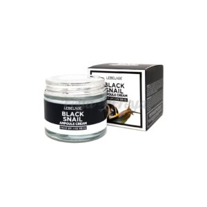 LEBELAGE BLACK SNAIL AMPOULE CREAM 70ml Ампульный крем для лица с муцином черной улитки 70мл