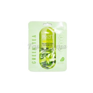 JIGOTT REAL AMPOULE MASK GREEN TEA 27ml*10шт. Тканевая маска для лица с экстрактом зеленого чая 27мл.