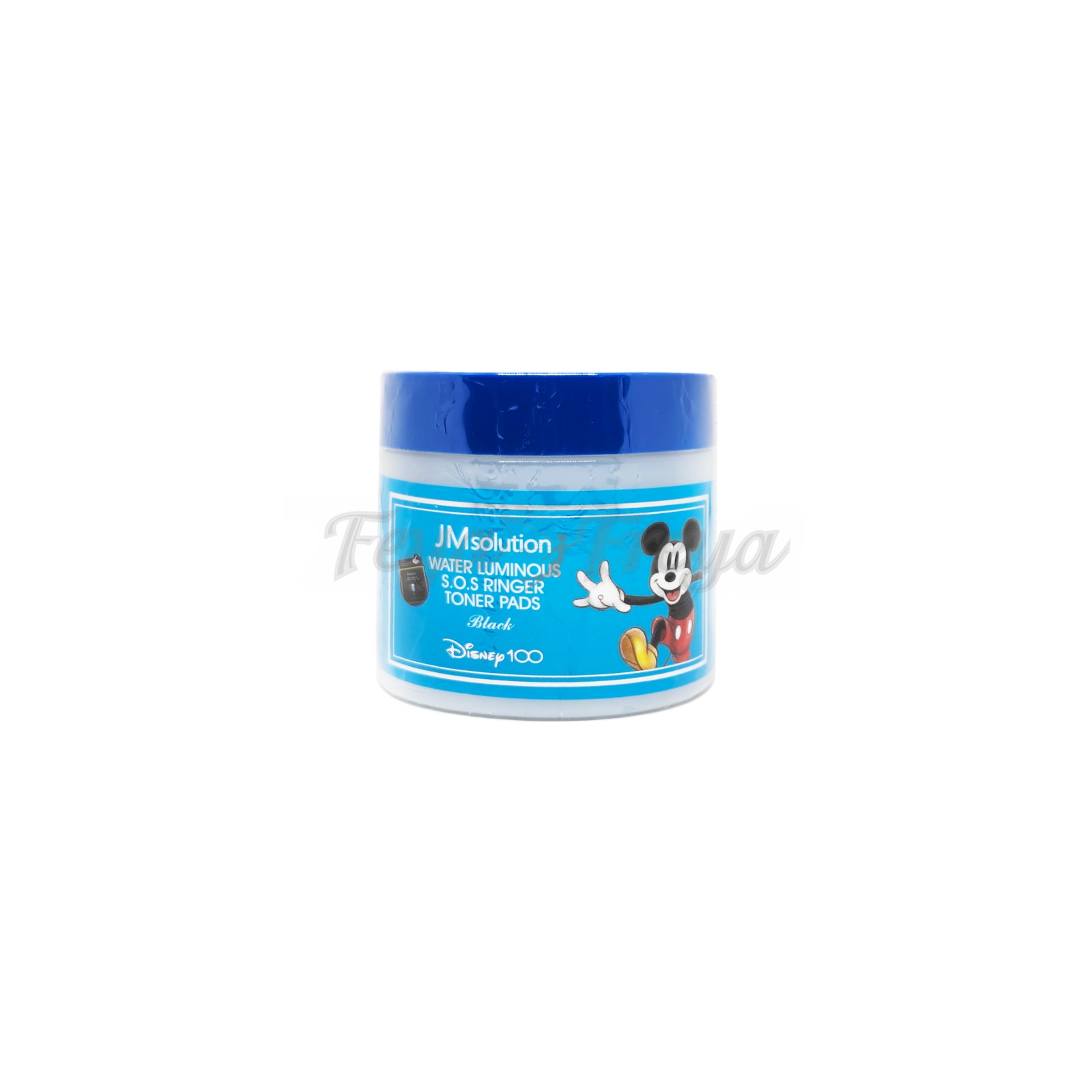 JM SOLUTION WATER GLOW SOS RINGER TONER PADS Black x DISNEY100 Очищающие тонер педы с гиалуроновой кислотой (Мики) 70шт