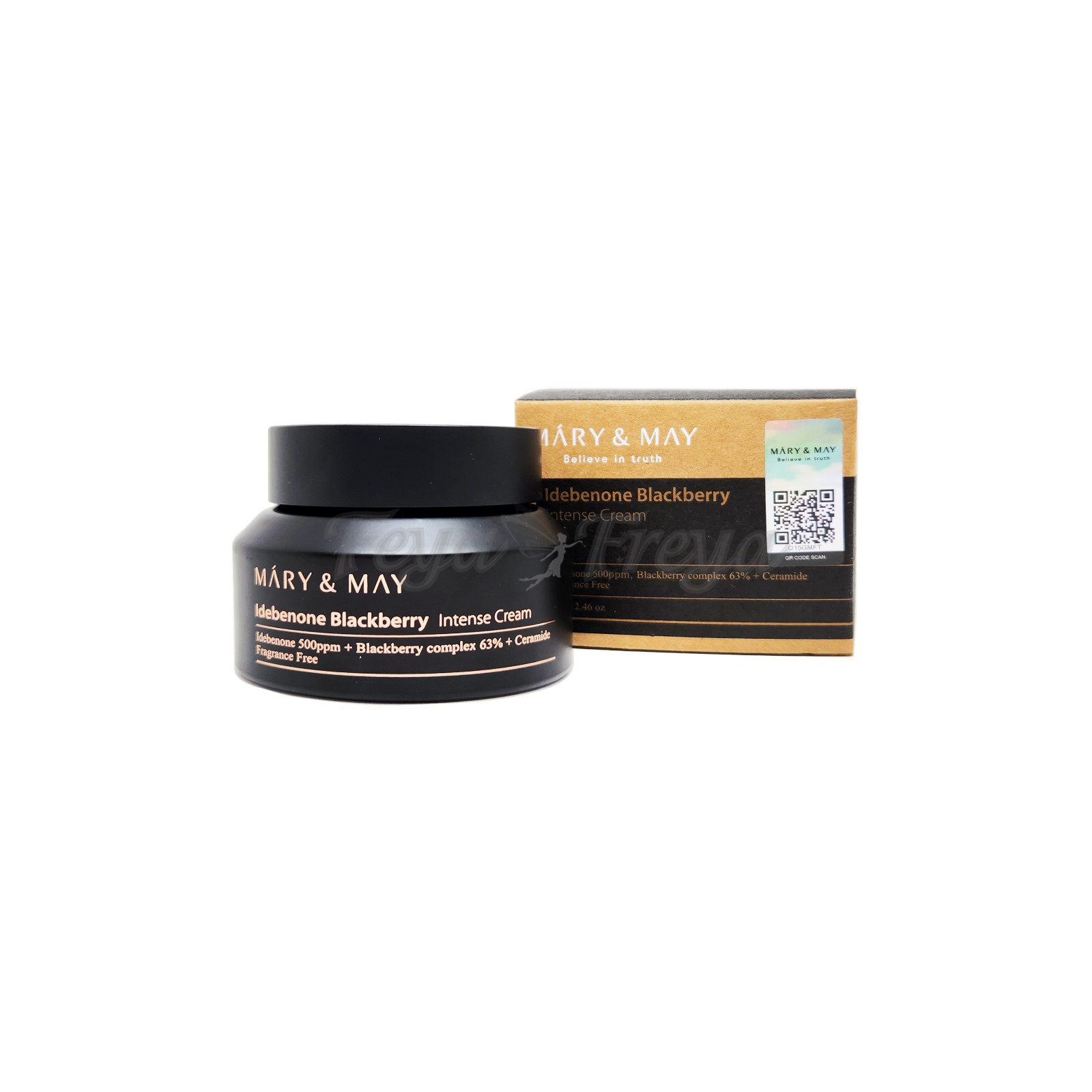 MARY & MAY IDEBENONE BLACKBERRY INTENSE CREAM 70g Интенсивный антиоксидантный крем для лица с идебеноном и ежевикой 70гр