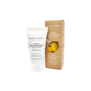 MARY & MAY LEMON NIACINAMIDE GLOW WASH OFF PACK 30g Очищающая маска для выравнивания тона кожи с ниацинамидом 30гр