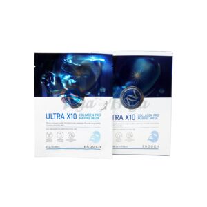 ENOUGH PREMIUM ULTRA X10 COLLAGEN PRO MARINE MASK 25g*10ea Тканевая маска для лица с коллагеном 25гр*10шт