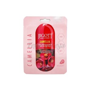 JIGOTT CAMELLIA REAL AMPOULE MASK 27ml*10ea Тканевая маска для лица с экстрактом Камелии 27мл*10шт