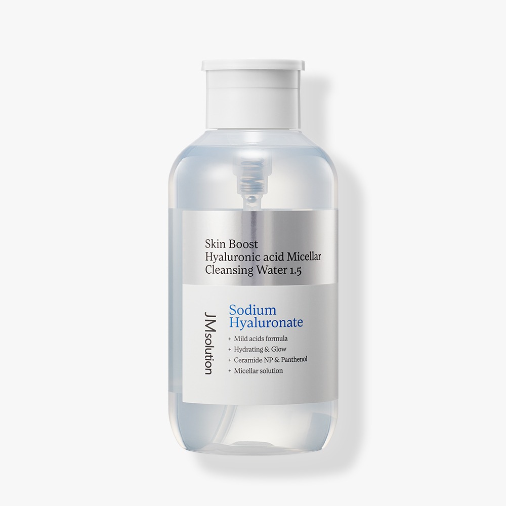 JM SOLUTION SKIN BOOST HYALURONIC ACID MICELLAR CLEANSING WATER 1.5 500ml Мицеллярная вода с гиалуроновой кислотой 500мл