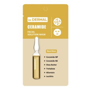 DR.DERMAL FACIAL SOLUTION MASK CERAMIDE 25ml Питательная тканевая маска для лица с керамидами 25мл*10шт