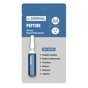 DR.DERMAL FACIAL SOLUTION MASK PEPTIDE 25ml Антивозрастная тканевая маска для лица с пептидами 25мл*10шт