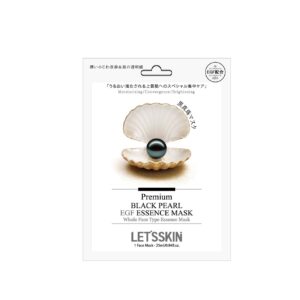 LET'S SKIN BLACK PEARL & EGF ESSENCE MASK 25ml*10ea Тканевая маска для лица с черным жемчугом и EGF 25мл*10шт