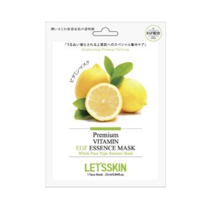 LET'S SKIN VITAMIN & EGF ESSENCE MASK 25ml*10ea Тканевая маска для лица с лимоном и EGF 25мл*10шт
