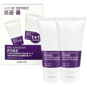 LEBELAGE REAL SENSATION PORE CLEANSING FOAM Пенка для умывания для очищения пор 150мл*2шт