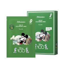 JM SOLUTION DUO UP CICA RETINOL MASK DISNEY100 Успокаивающая маска для лица с центеллой и ретинолом 30мл