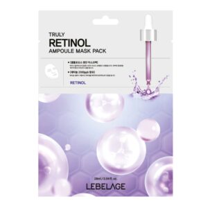LEBELAGE TRULY RETINOL AMPOULE MASK PACK  Ампульная тканевая маска с ретинолом 28мл*20шт