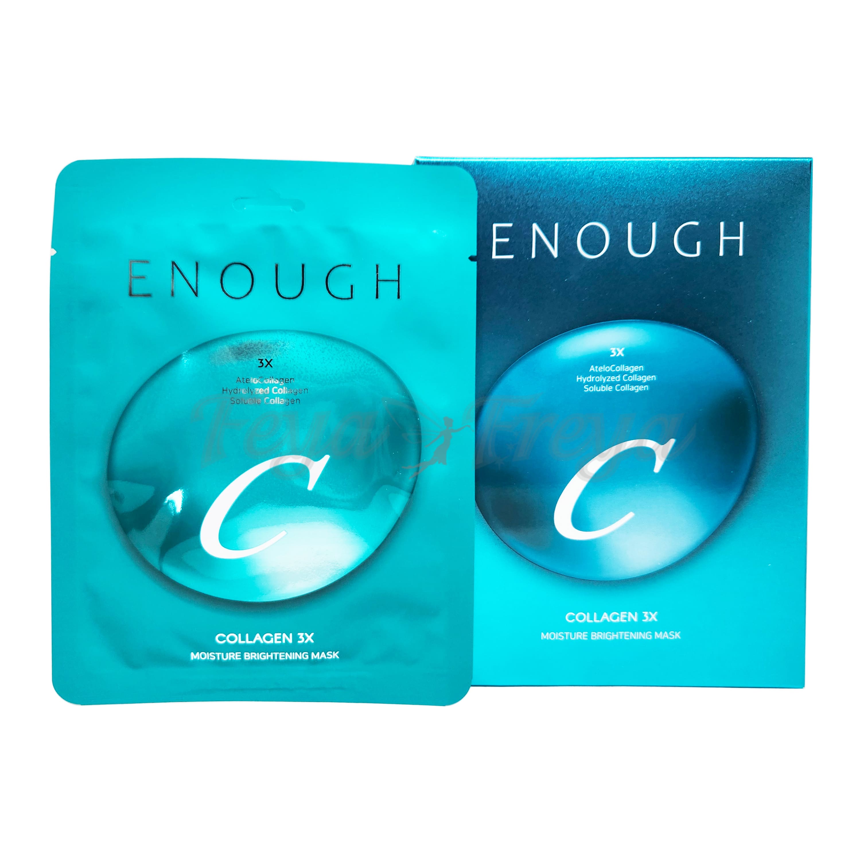ENOUGH COLLAGEN 3X MOISTURE BRIGHTENING SHEET MASK Тканевая маска для лица с 3м коллагеном с осветляющим эффектом 25гр*10шт