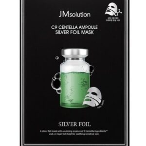 JM SOLUTION C9 CENTELLA AMPOULE SILVER FOIL MASK Успокаивающая ампульная тканевая маска с центеллой 35мл