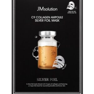 JM SOLUTION C9 COLLAGEN AMPOULE SILVER FOIL MASK Увлажняющая ампульная тканева маска с коллагеном 35мл